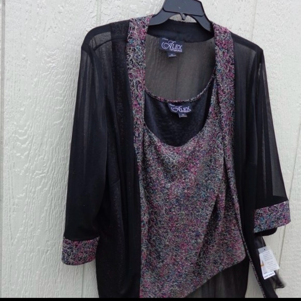 New Alex Evenings MOB Wedding Party Graduation Cruise Tank Jacket Set 3x NWT